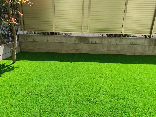 クルミガーデン　人工芝施工
